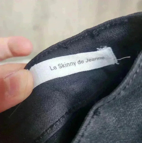 Frame Denim Le Skinny De Jeanne Jeans in Film Noir Black Distressed Size 24 - Picture 8 of 9